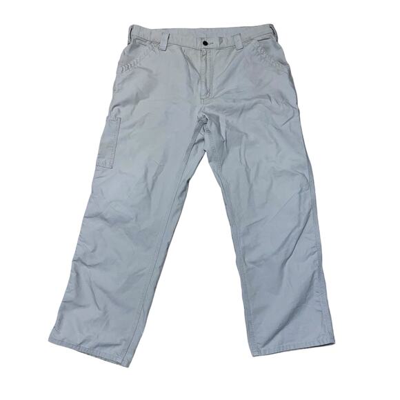 Carhartt Men’s Utility Original Dungaree Fit Khaki Work Pants Size 38x30 - Picture 1 of 7